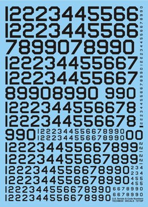Przejdź do produktu TECHMOD 72110 - 1:72 US Serials and Code numbers black