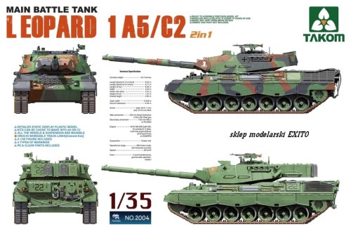 Przejdź do produktu TAKOM 2004 - 1:35 Leopard 1 A5/C2 Main Battle Tank