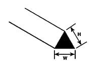 Przejdź do produktu PLASTRUCT 90845 - Profil trójkątny 2,5 mm x 250 mm