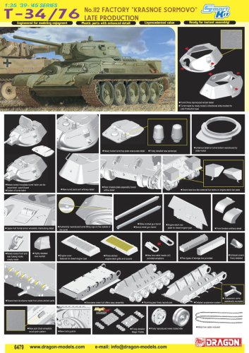 Przejdź do produktu DRAGON 6479 - 1:35 T-34/76 No.112 Factory "Krasnoe Sormovo" Late Production