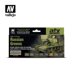 VALLEJO 71613 - Russian Greens 1928s to Present - Model Air Set