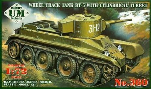Przejdź do produktu UNIMODELS UM-MT 360 - 1:72 Wheel-Track tank BT-5 w/ cylindrical turret