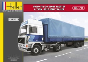 HELLER 81703 - 1:32 Volvo F12-20 w/ Trailer