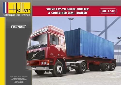 Przejdź do produktu HELLER 81702 - 1:32 Volvo F12-20 GlobeTrotter & Container Semi Trailer