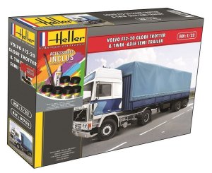 HELLER 57703 - 1:32 Volvo F12-20 w/ Trailer