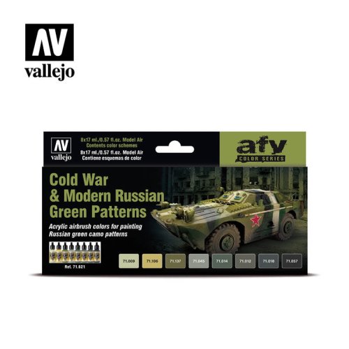 Przejdź do produktu VALLEJO 71621 - Cold War & Modern Russian Green Patterns - Colors Set
