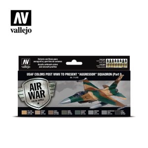 VALLEJO 71616 - USAF colors post WWII to present Aggressor Squadron Part I - Colors Set
