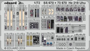 EDUARD SS670 - 1:72 He 219 Uhu