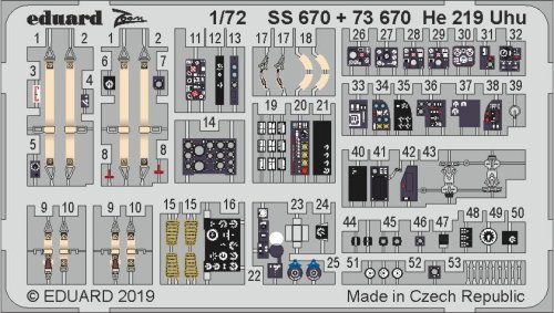 Przejdź do produktu EDUARD SS670 - 1:72 He 219 Uhu