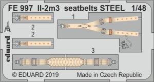 EDUARD FE997 - 1:48 Il-2m3 seatbelts - Steel