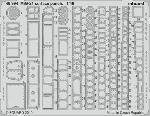 Przejdź do produktu EDUARD 48994 - 1:48 MiG-21 surface panels