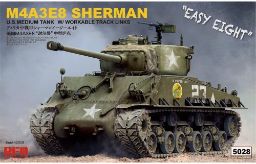 Przejdź do produktu RYE FIELD MODEL 5028 - 1:35 M4A3E8 Sherman Easy Eight w/ workable track links