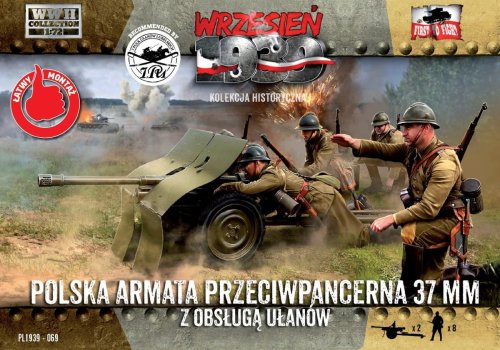 Przejdź do produktu FIRST TO FIGHT 069 -  Wrzesień 1939 - 1:72 Polska armata przeciwpancerna 37mm Bofors z obsługą ułanów.
