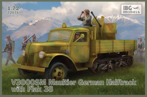 Przejdź do produktu IBG 72075 - 1:72 V3000SM Maultier German Halftrack with Flak 38