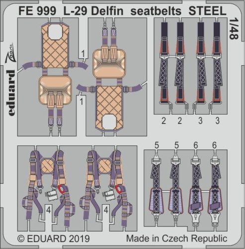 Przejdź do produktu EDUARD FE999 - 1:48 L-29 Delfin seatbelts