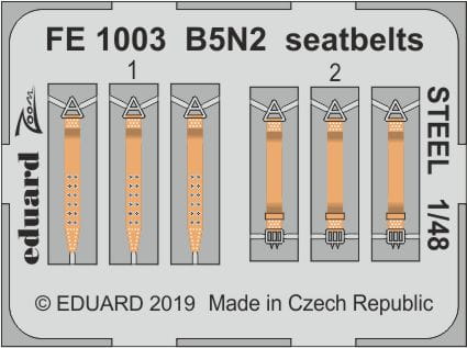 Przejdź do produktu EDUARD FE1003 - 1:48 B5N2 seatbelts - Steel