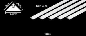 TAMIYA 70116 - Plastic Beams 2mm Triangle 10 szt x 40cm
