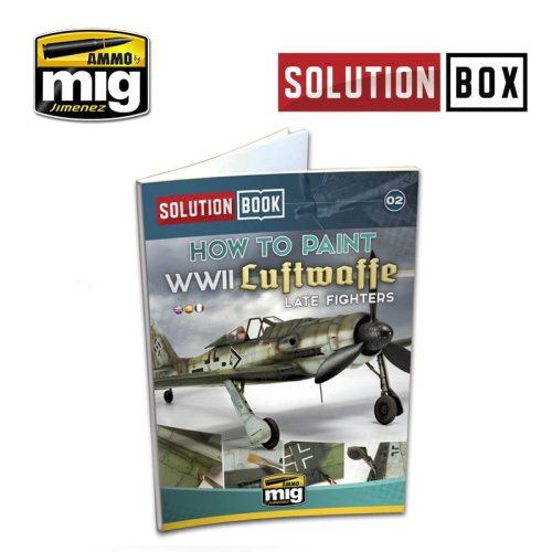 Przejdź do produktu AMMO MIG 6502 - Solution Book - How to Paint WWII Luftwaffe Late Fighters - poradnik modelarski