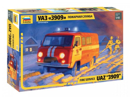 Przejdź do produktu ZVEZDA 43001 - 1:43 Fire Service UAZ 3909