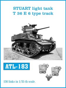 Friulmodel ATL-183 - 1:35 Metalowe gąsienice Stuart typ T36 E6