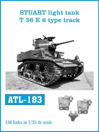 Przejdź do produktu Friulmodel ATL-183 - 1:35 Metalowe gąsienice Stuart typ T36 E6