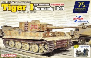 DRAGON 6947 - 1:35 Tiger I Late Production w/Zimmerit - Normandy 1944
