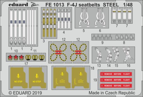 Przejdź do produktu EDUARD FE1013 - 1:48 F-4J seatbelts - Steel
