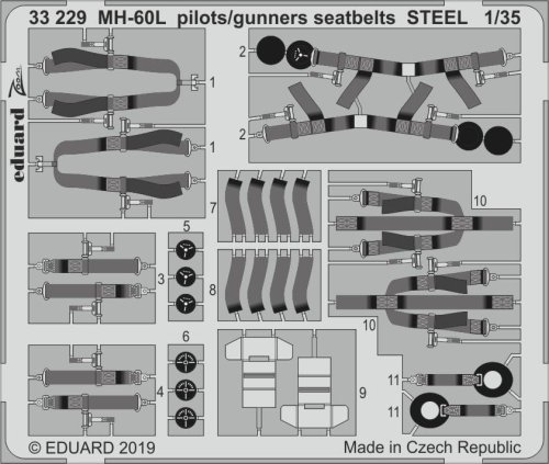 Przejdź do produktu EDUARD 33229 - 1:35 MH-60L pilots/gunners seatbelts - Steel
