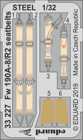 Przejdź do produktu EDUARD 33227 - 1:32 Fw 190A-8/R2 seatbelts - Steel