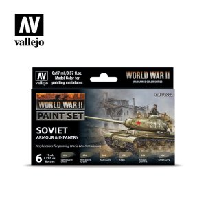 VALLEJO 70202 - WWII Soviet Armour & Infantry - Paint Set