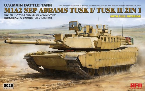 Przejdź do produktu RYE FIELD MODEL 5026 - 1:35 M1A2 SEP Abrams TUSK I / TUSK II w/ full interior
