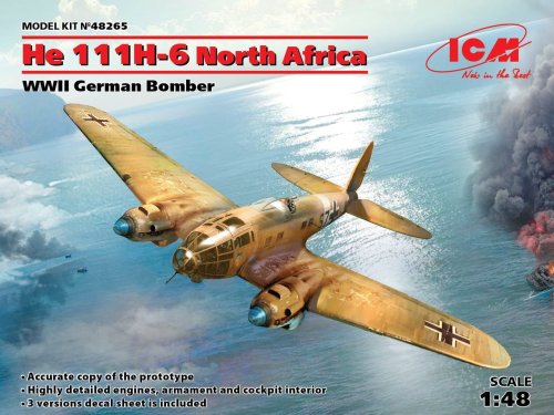 Przejdź do produktu ICM 48265 - 1:48 Heinkel He 111H-6 North Africa WWII German Bomber