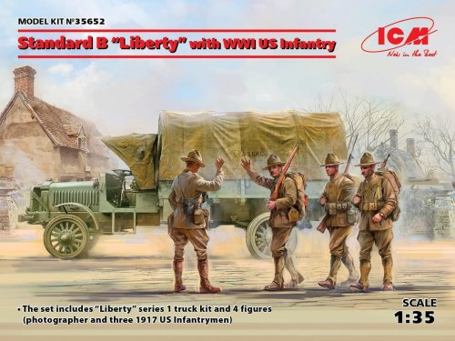 Przejdź do produktu ICM 35652 - 1:35 Standard B Liberty with WWI US Infantry