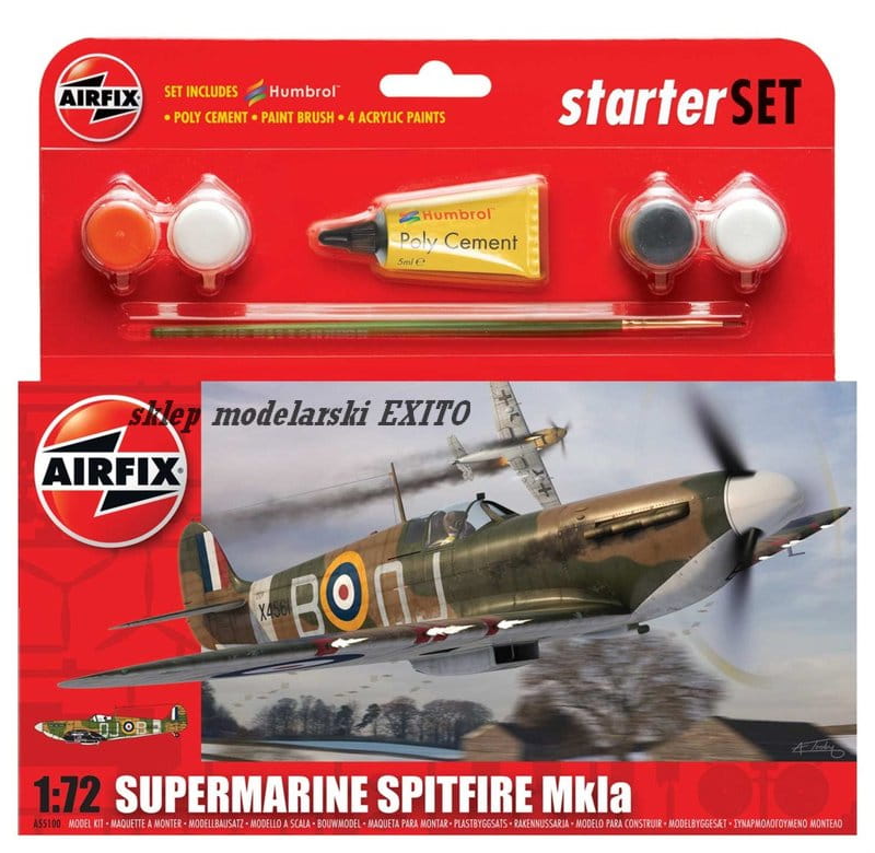 Przejdź do produktu AIRFIX 55100 - 1:72 Supermarine Spitfire Mk Ia (Starter Set)