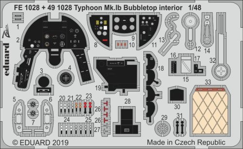 Przejdź do produktu EDUARD FE1028 - 1:48 Typhoon Mk.Ib Bubbletop