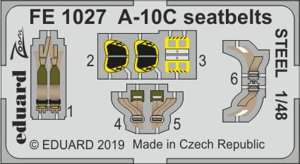 Przejdź do produktu EDUARD FE1027 - 1:48 A-10C seatbelts - Steel