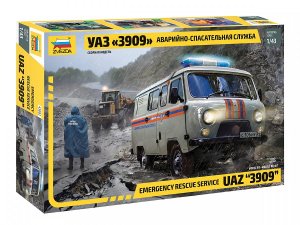 ZVEZDA 43002 - 1:43 UAZ 3909 Emergency Rescue Service