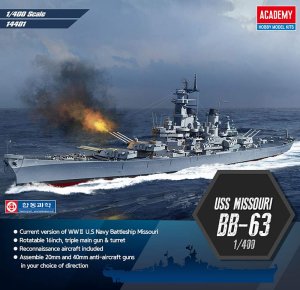 ACADEMY 14401 - 1:400 USS Missouri BB-63