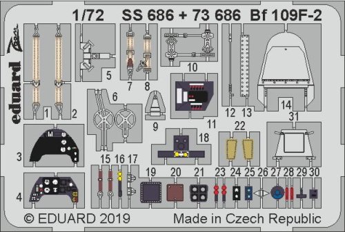 Przejdź do produktu EDUARD SS686 - 1:72 Bf 109F-2