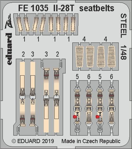 Przejdź do produktu EDUARD FE1035 - 1:48 IL-28T seatbelts - Steel