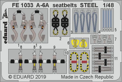Przejdź do produktu EDUARD FE1033 - 1:48 A-6A seatbelts - Steel
