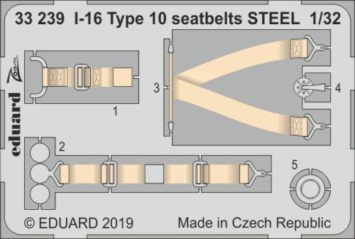 Przejdź do produktu EDUARD 33239 - 1:32 I-16 Type 10 seatbelts - Steel