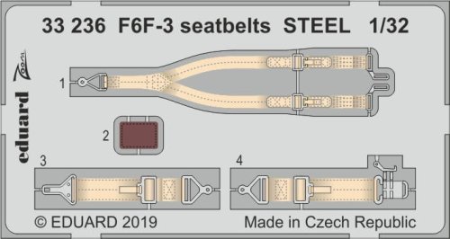Przejdź do produktu EDUARD 33236 - 1:32 F6F-3 seatbelts - Steel