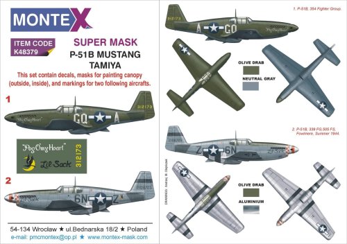 Przejdź do produktu MONTEX K48379 - 1:48 P-51B Mustang