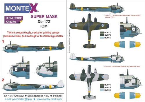 Przejdź do produktu MONTEX K48376 - 1:48 Dornier Do-17Z