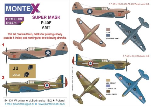 Przejdź do produktu MONTEX K48374 - 1:48 Curtiss P-40F