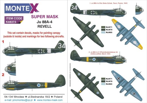Przejdź do produktu MONTEX K48373 - 1:48 Junkers Ju 88A-4
