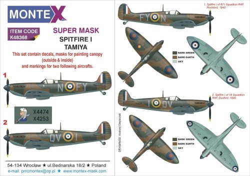 Przejdź do produktu MONTEX K48368 - 1:48 Spitfire Mk.I