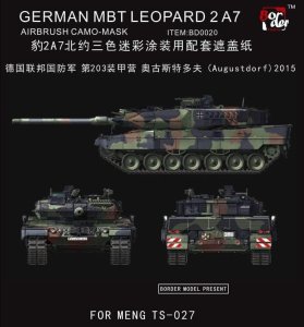 BORDER BD0020 - 1:35 Arkusz masek do kamuflażu czołgu Leopard 2 A7 1/35