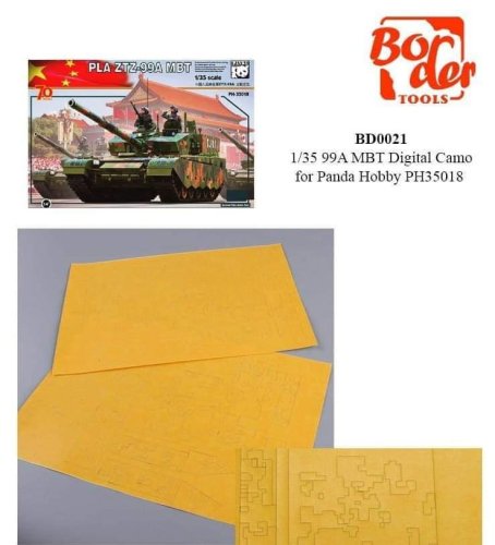Przejdź do produktu BORDER BD0021 - 1:35 Arkusz masek do kamuflażu czołgu ZTZ 99A MBT Digital Camouflage